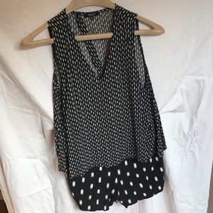 Black and white romper